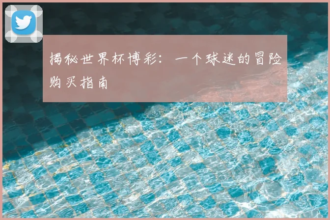 揭秘世界杯博彩：一个球迷的冒险购买指南
